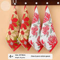 Class A cotton gauze square towel in 40x34cm size with sunflower pattern, soft and lint-free for face washing