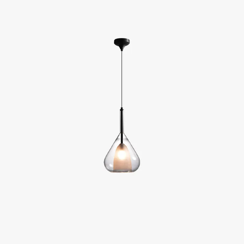 All copper art glass long line chandelier with LED light source for bedroom study