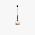 All copper art glass long line chandelier with LED light source for bedroom study