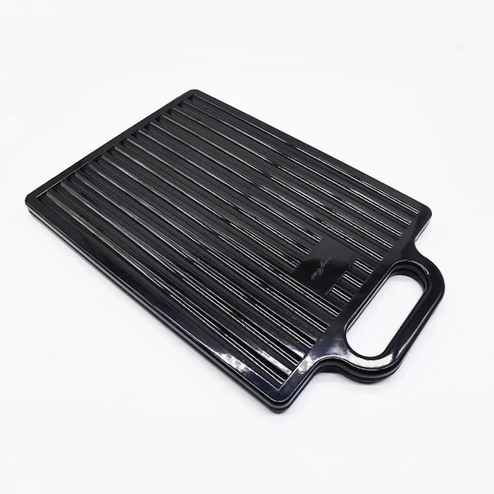 Double large folding hairdressing rearview mirror black HD double-sided plastic frame salon mirror