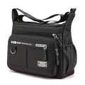 Men's multi-pocket crossbody bag in Oxford cloth, solid colour, large capacity, urban simplicity style