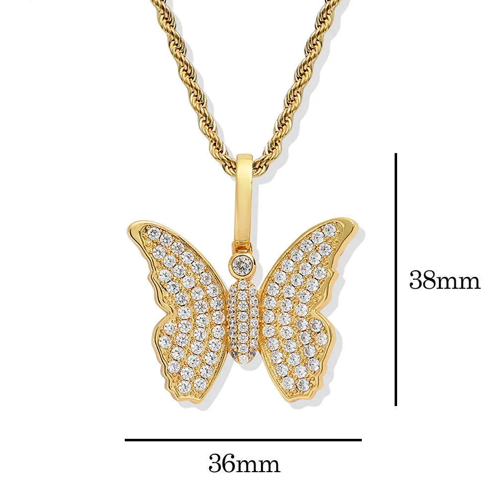 Electroplated gold plated solid copper twist chain necklace 60cm with white zirconia stones