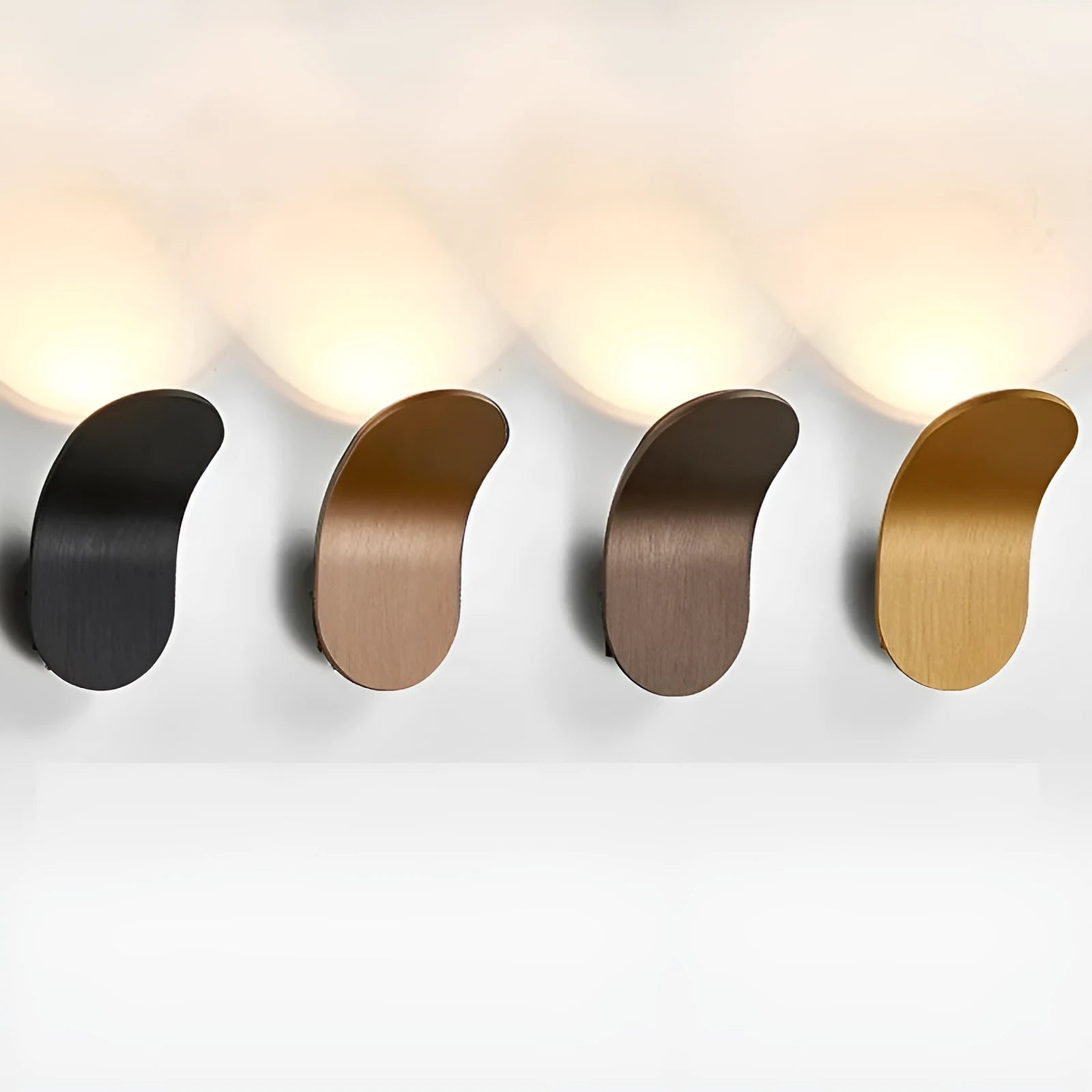 Modern simplicity brush finish wall light bulb in five colour options with 100x120x180mm dimensions