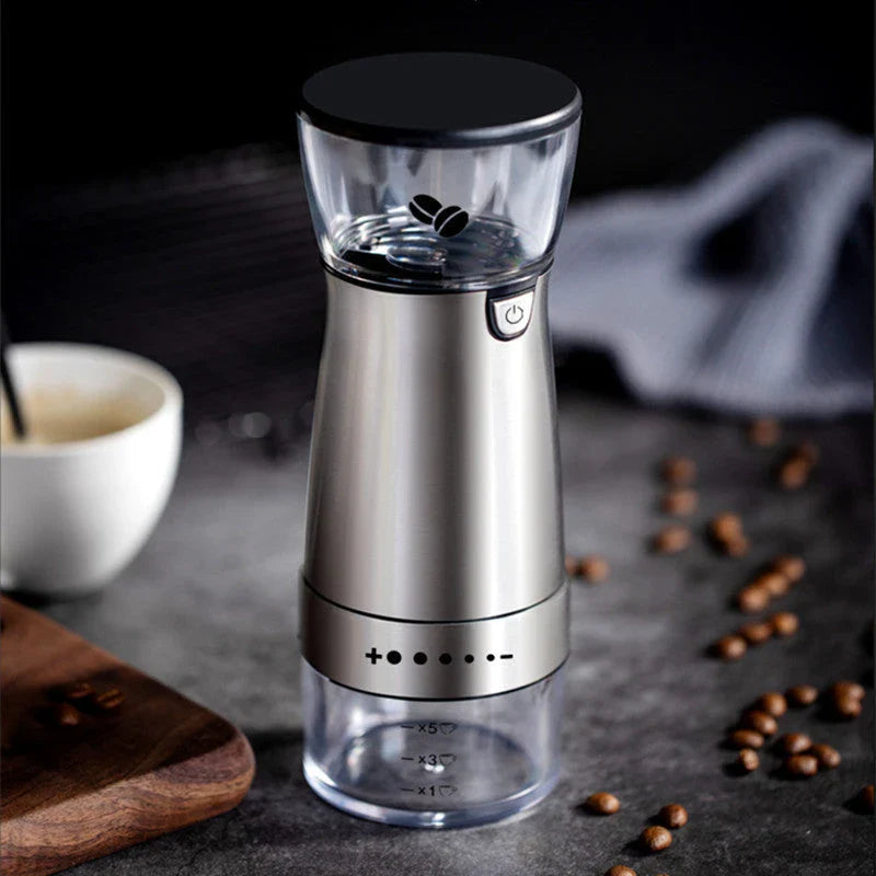 Premium Stainless Steel Electric Coffee Grinder with Adjustable Grind Settings for Optimal Brewing