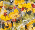 Honeysuckle chrysanthemum herbal tea in triangle bags with packaging options showing different box sizes