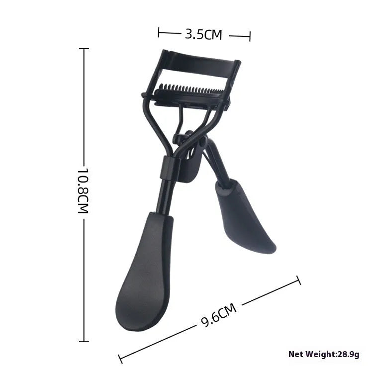 A4 manual eyelash curler with black ribbon comb attachment