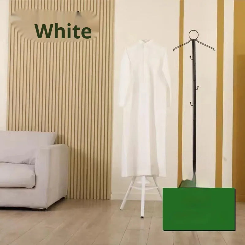 Iron clothes rack 45x45x180cm ethnic style drying storage rack in Black or White