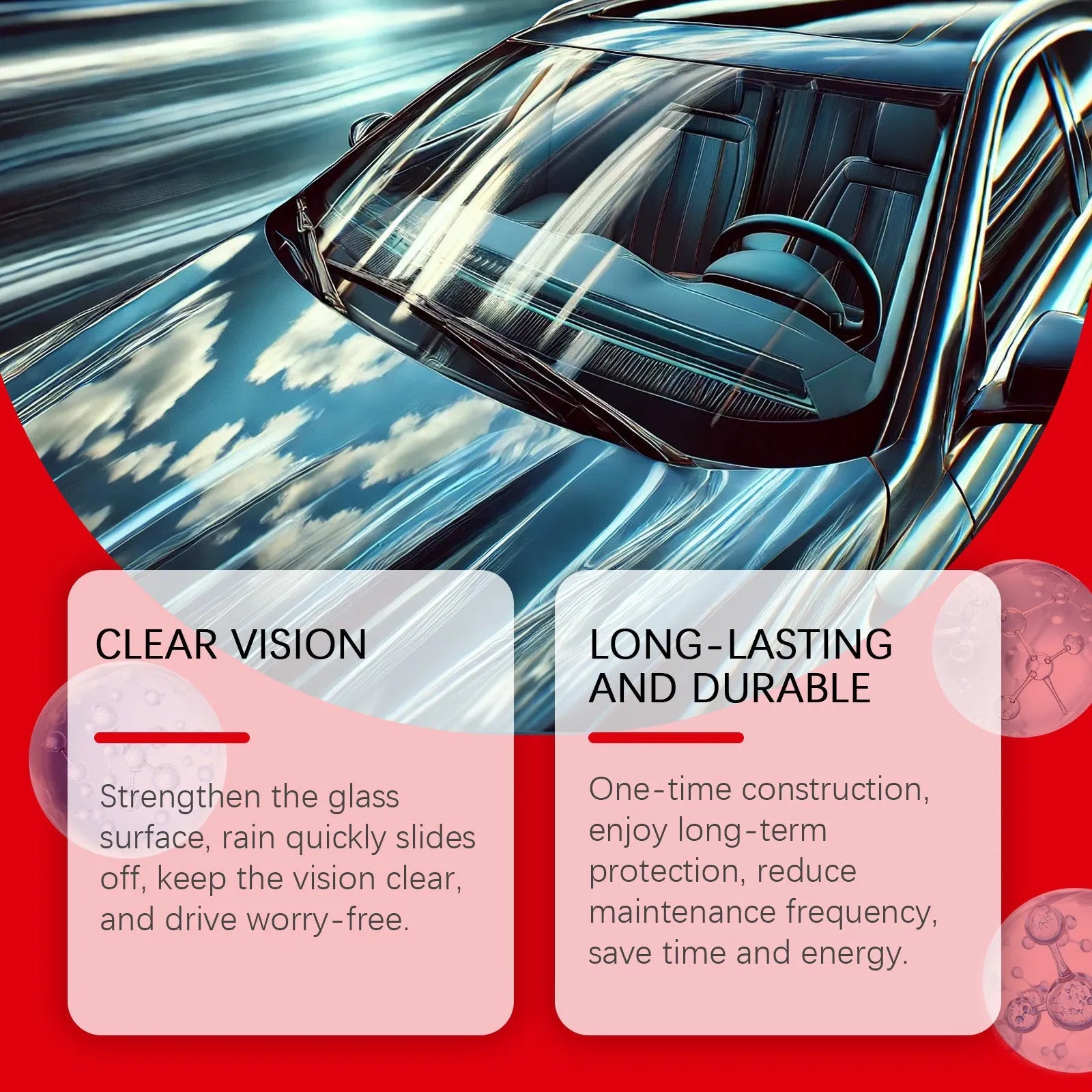 Windshield cleaning effervescent tablets 6 x 6cm 20 pack on white background