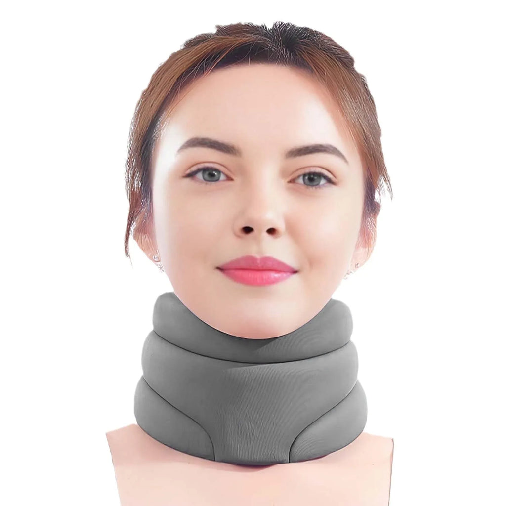Besiter Neck Protection Bandana in modal fabric, black colour, average size, laid flat showing wrap-around design