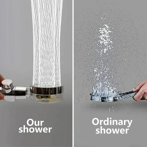 Modern minimalist high-pressure shower head with water-saving technology for an invigorating and efficient shower experience