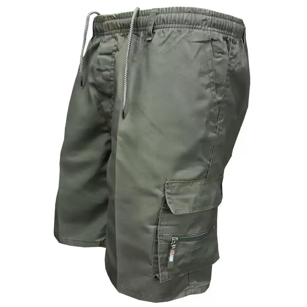 Men's loose fit casual work pants in army green colour.