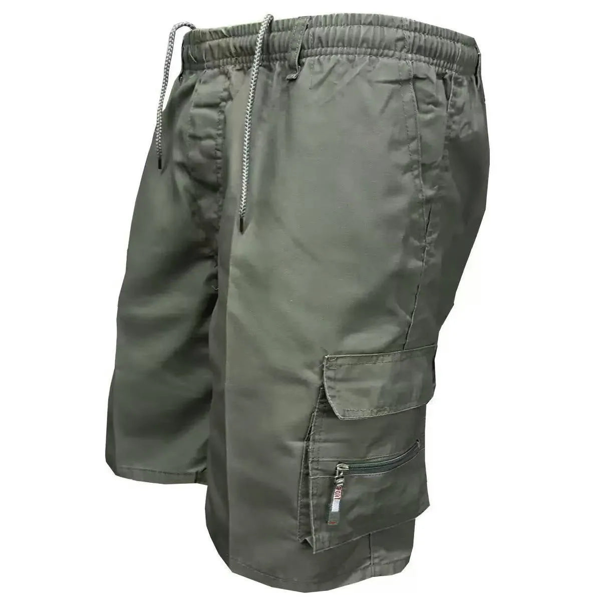 Men's loose fit casual work pants in army green colour.