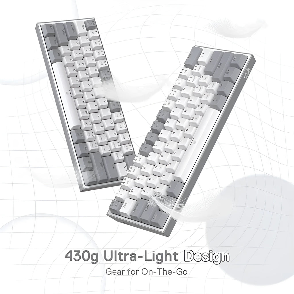 K617 RGB backlit wired mechanical keyboard with multimedia keys on a desk