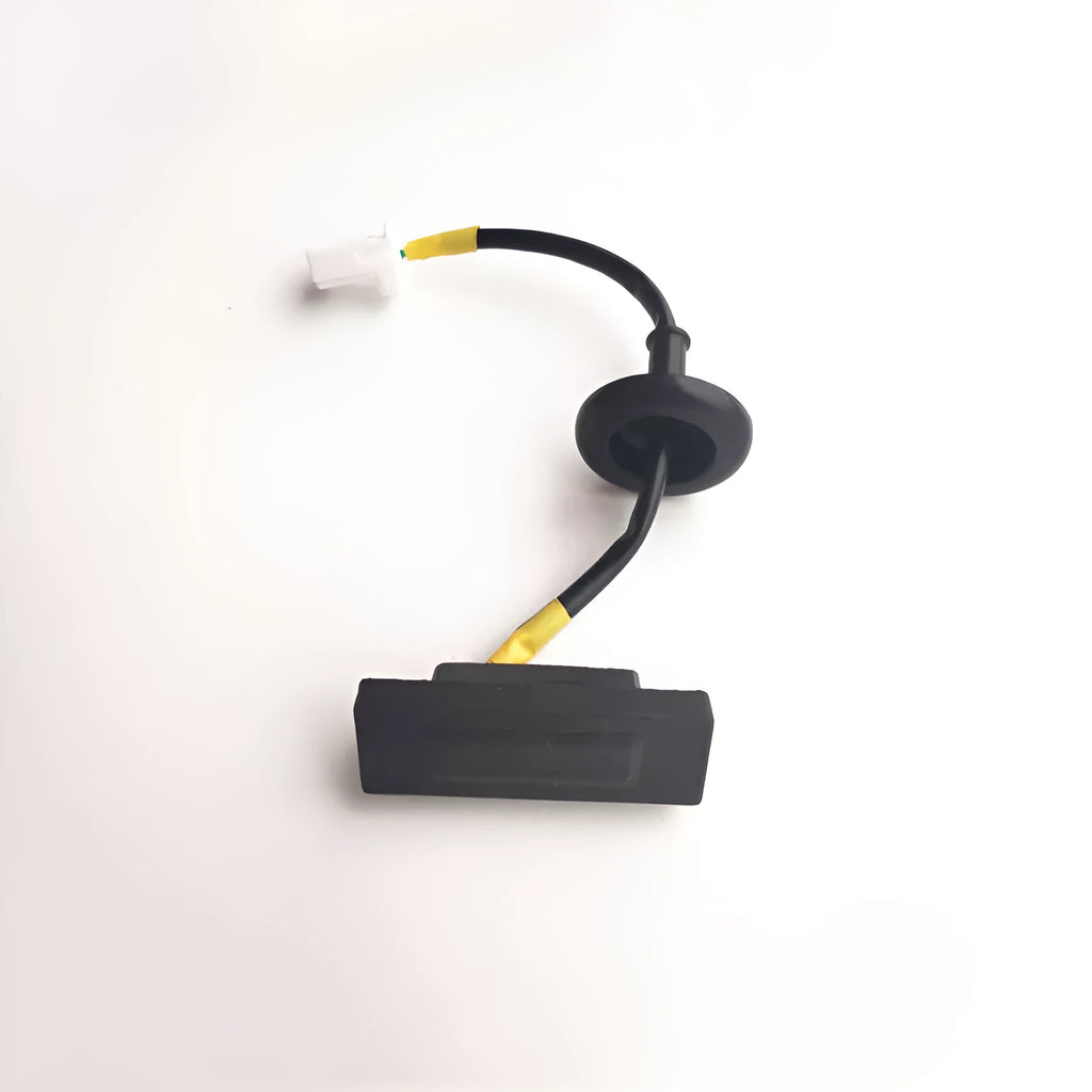 Black plastic rear trunk door release button with plug for Kia Rio tailgate switch replacement
