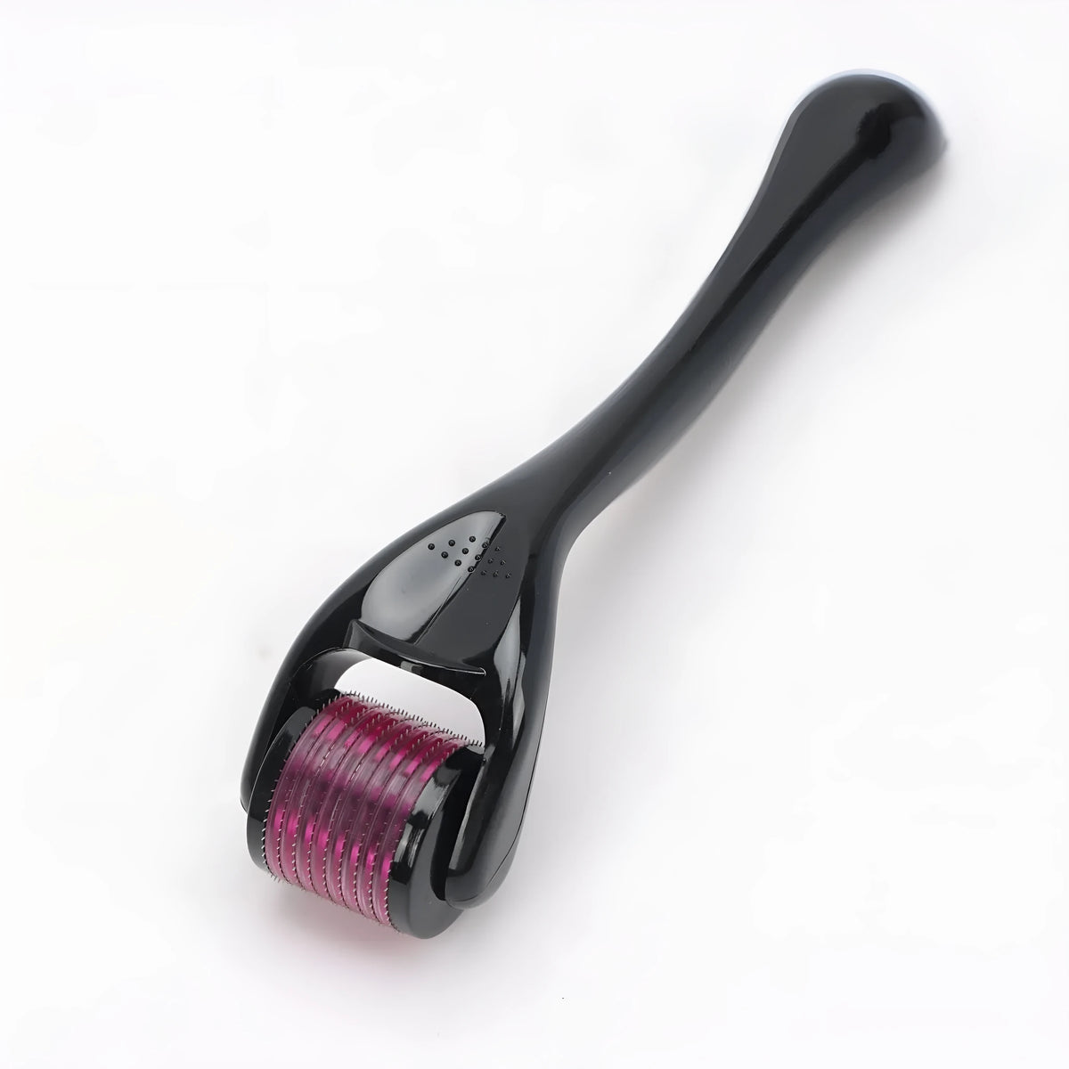 540 needle micro needle roller derma roller with black handle and purple wheel
