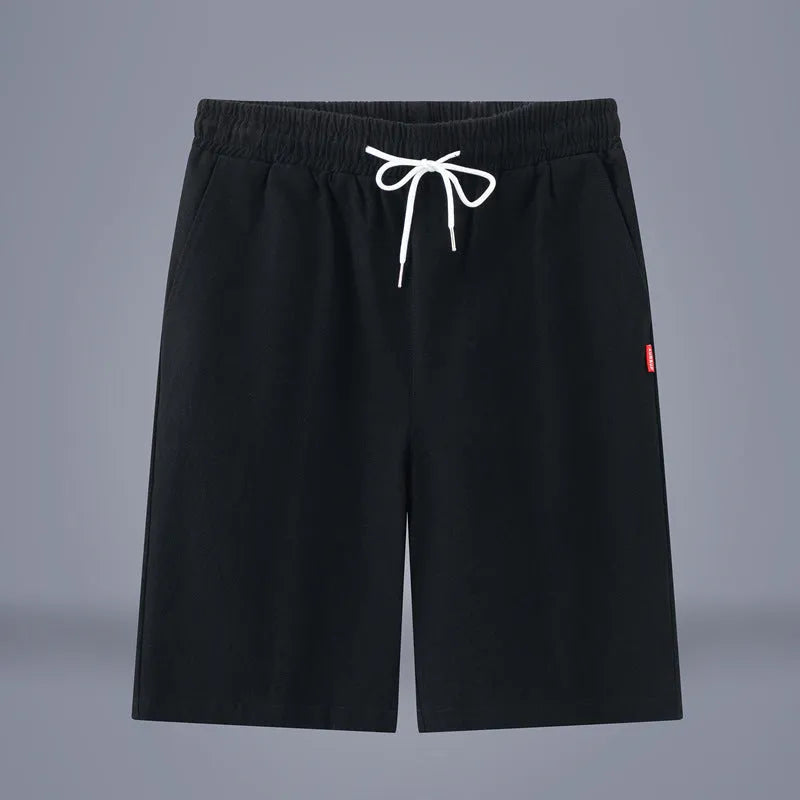 Cotton linen cropped summer pants in Army Green colour with a drawstring waistband.