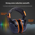 Orange grey ABS head mounted noise reduction earmuffs for hearing protection