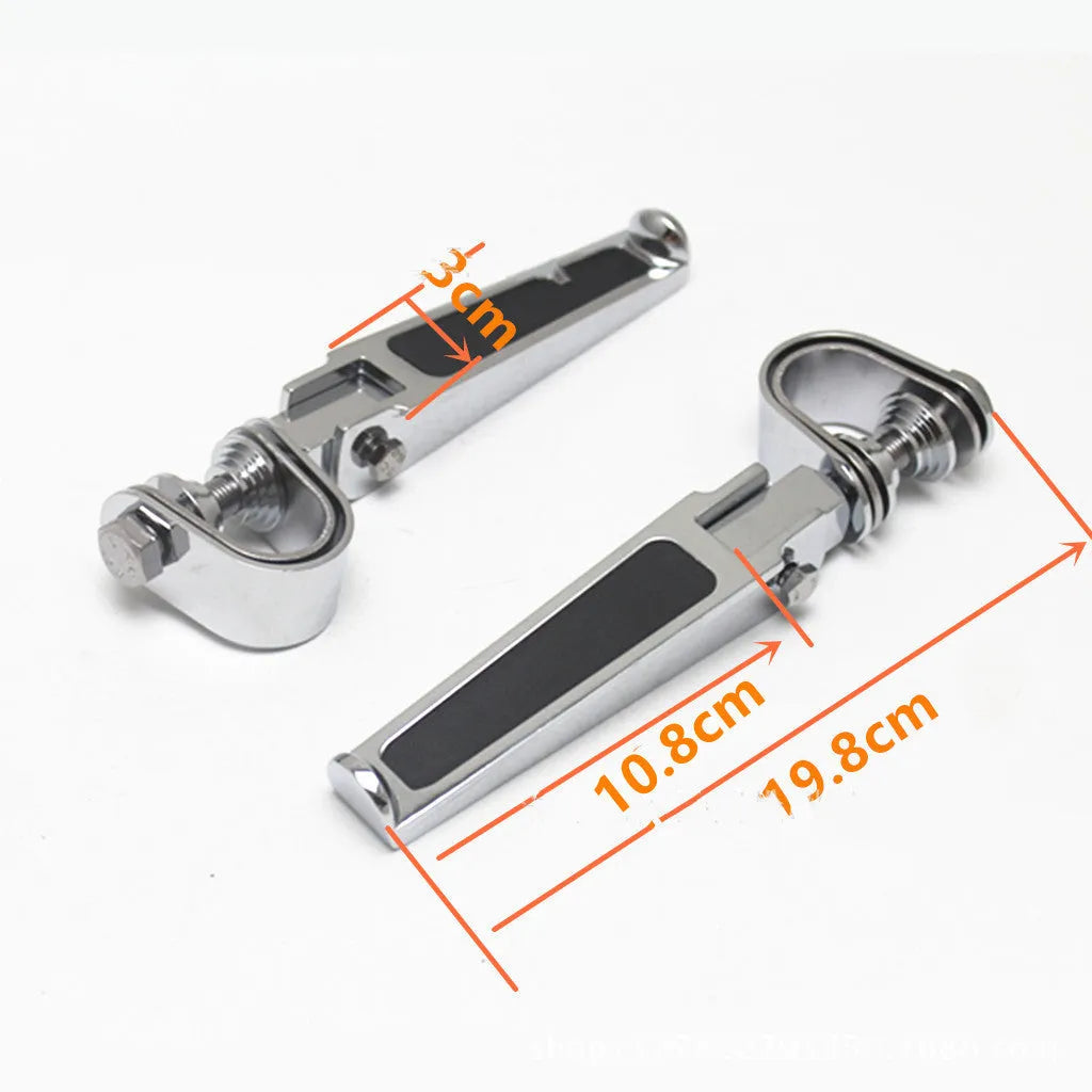 Pair of electroplated aluminium alloy car and motorcycle pedal levers with rubber inserts on C90GS model