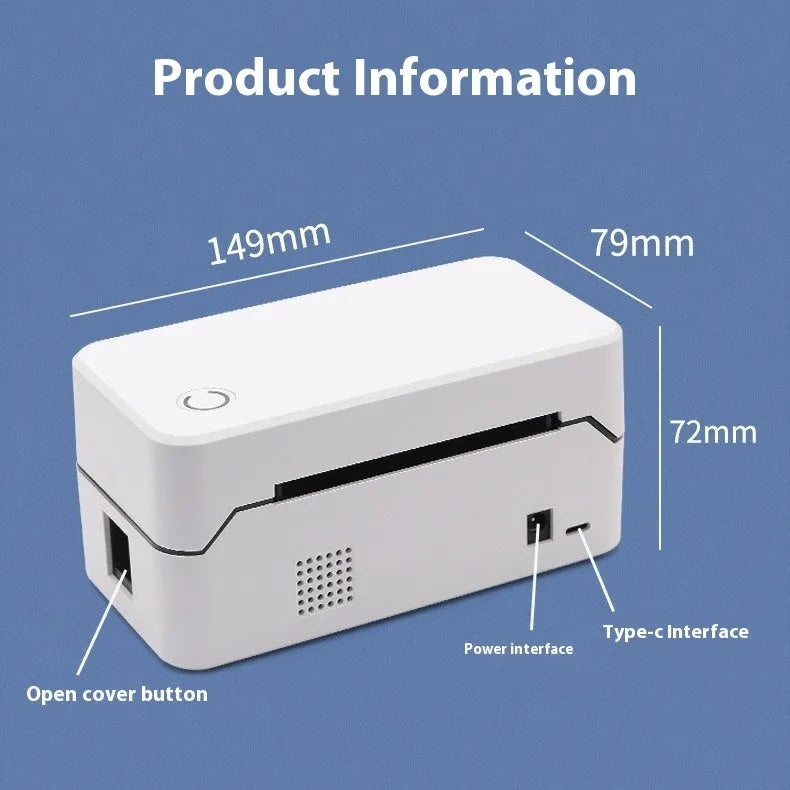 Thermal express single electronic surface printer with Bluetooth connectivity and compact 149mm design