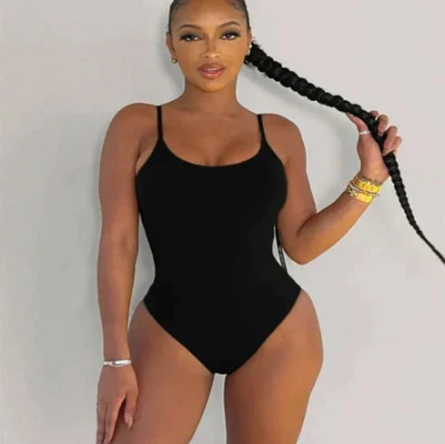 Backless one-piece swimsuit for women in various solid colors and styles