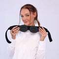 Grey Bluetooth sleeping eye mask with outline design showing integrated speaker placement
