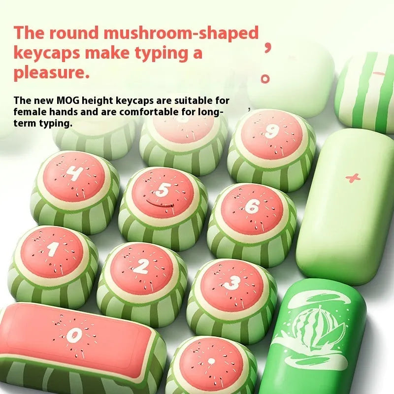 Watermelon theme mechanical keyboard key caps set with five-sided sublimation printing on PBT plastic