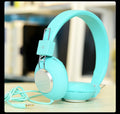 Wired head-mounted sports earphones with 3.5mm straight plug in multiple colour options