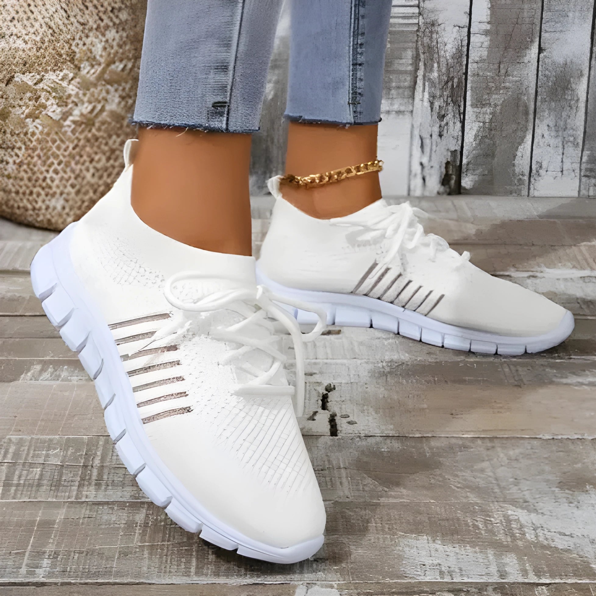 Women's high-cut lace-up platform sneakers in multiple colours on a rubber sole.