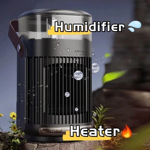 2-in-1 Portable Heater and Humidifier with PTC Technology and Adjustable Settings