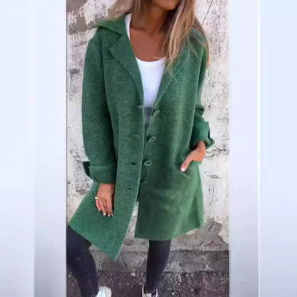 A stylish single-breasted cardigan with pockets, available in a variety of colors for women's fashion