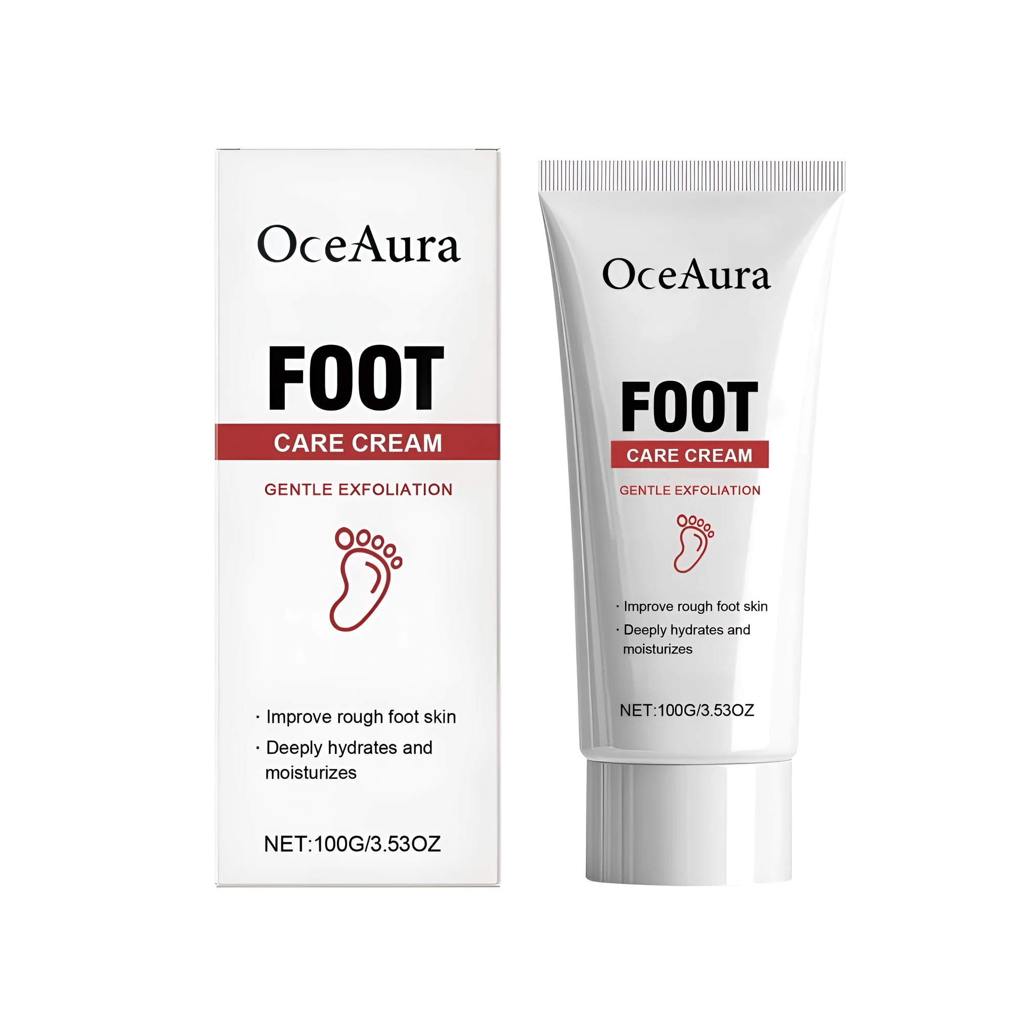 100g moisturising foot cream tube with aloe and vitamin C