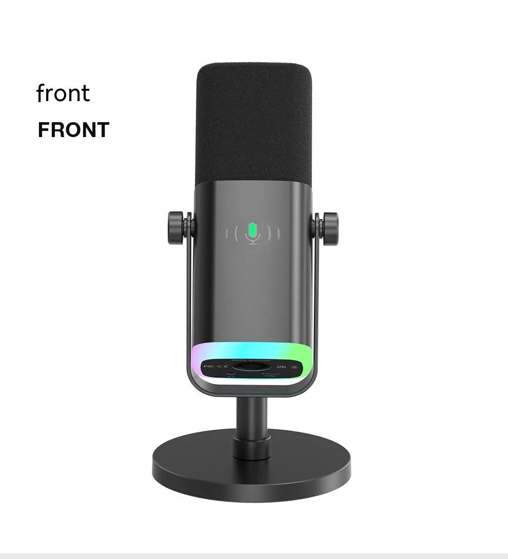 AM8 dynamic noise reduction microphone in black with XLR cable and base