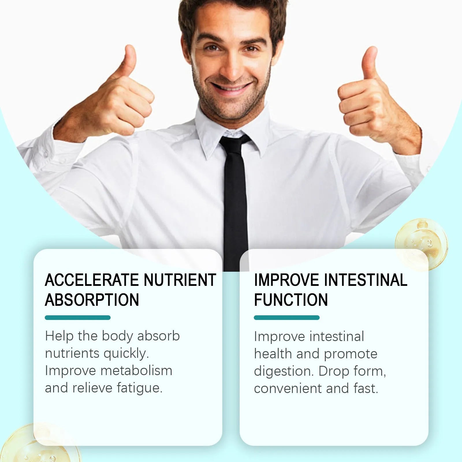 60ml bottle of intestinal care supplement liquid drops for digestive support.