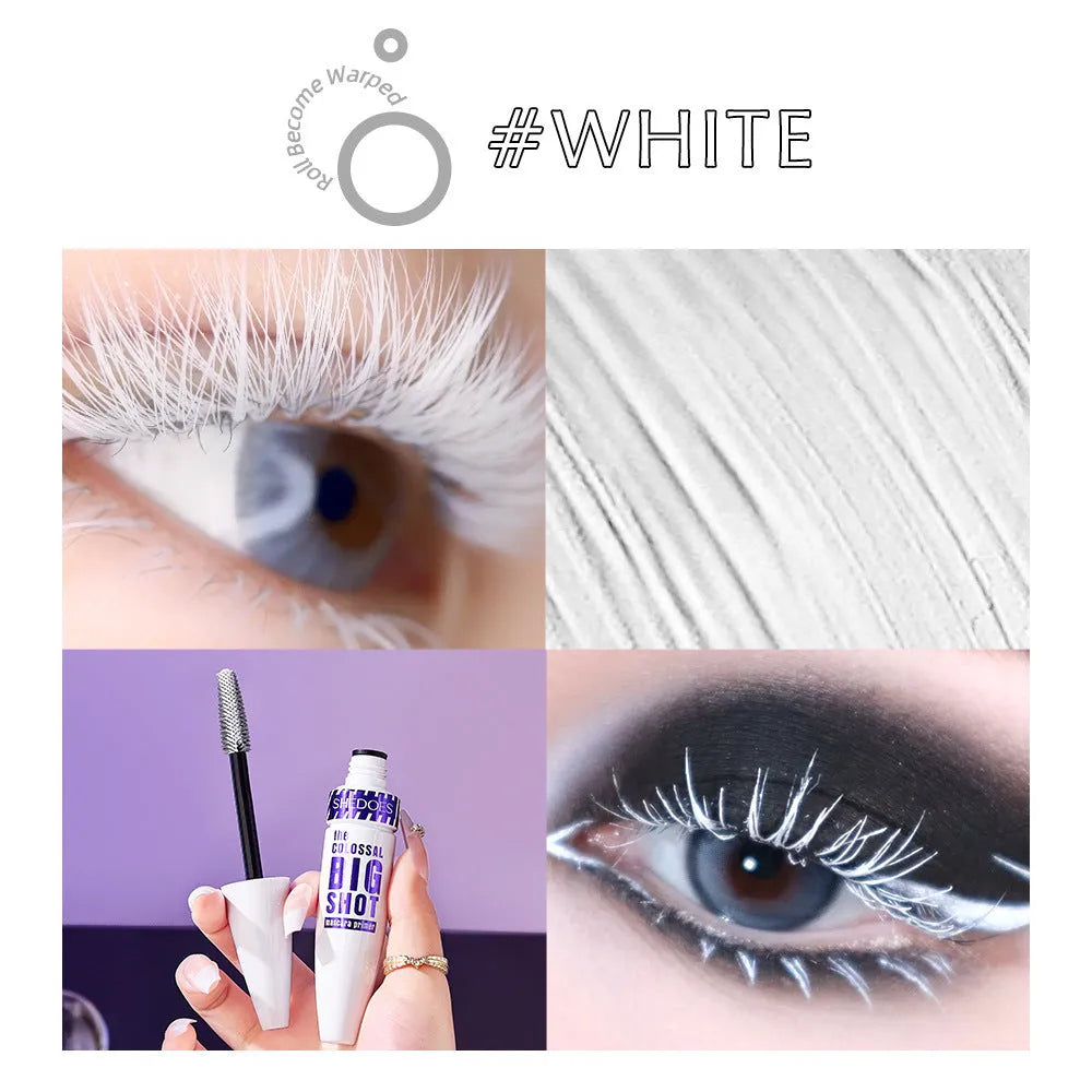 White waterproof mascara tube with 10ml sweat-proof quick-drying formula
