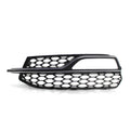 Black ABS plastic fog lamp grille for Audi A3 S3 front bumper, 2013-2016 models