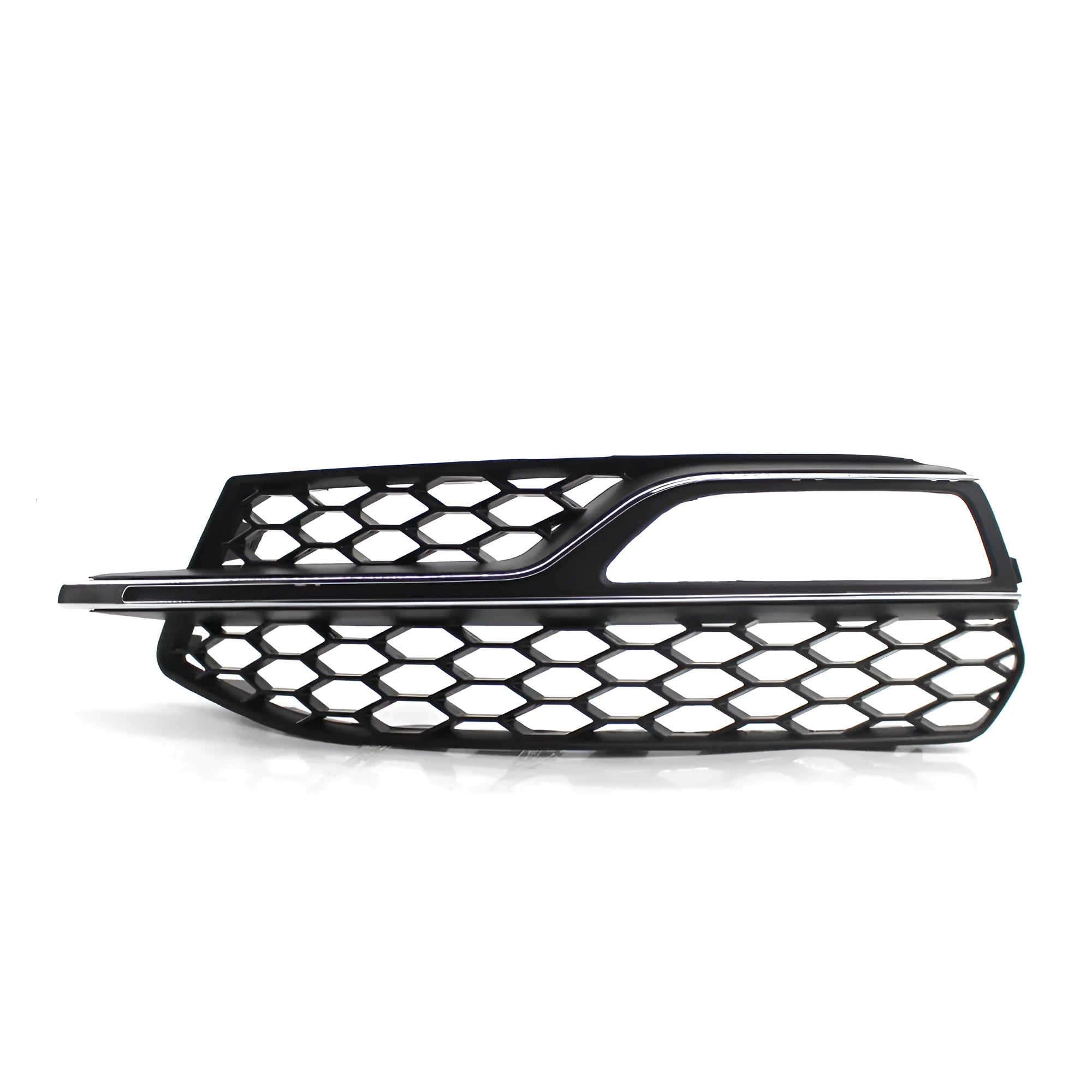 Black ABS plastic fog lamp grille for Audi A3 S3 front bumper, 2013-2016 models