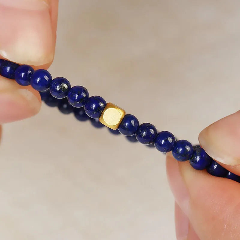 Green gold stone natural crystal bracelet with 16mm geometric charm and electroplated metal accents