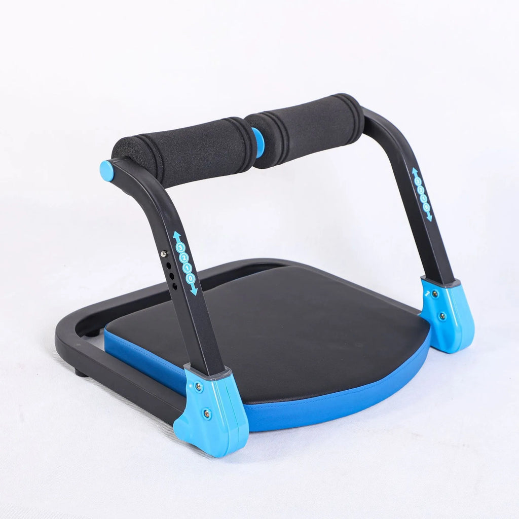 Mini portable abdominal exercise device in sky blue or red colour for home workouts