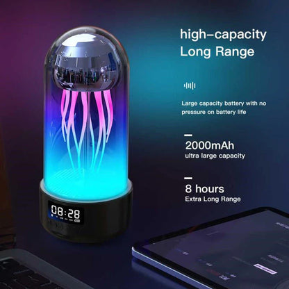 Enchanting Jellyfish Lamp with Bluetooth Speaker, Mesmerizing Lighting Effect, and Versatile Multifunction Display