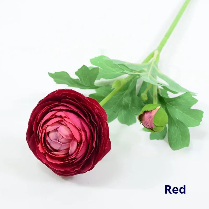 Artificial silk peony single stem simulation flower in milky white for wedding decoration or photography prop