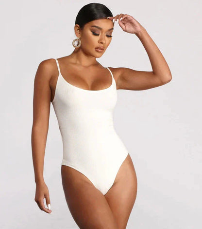 Backless one-piece swimsuit for women in various solid colors and styles