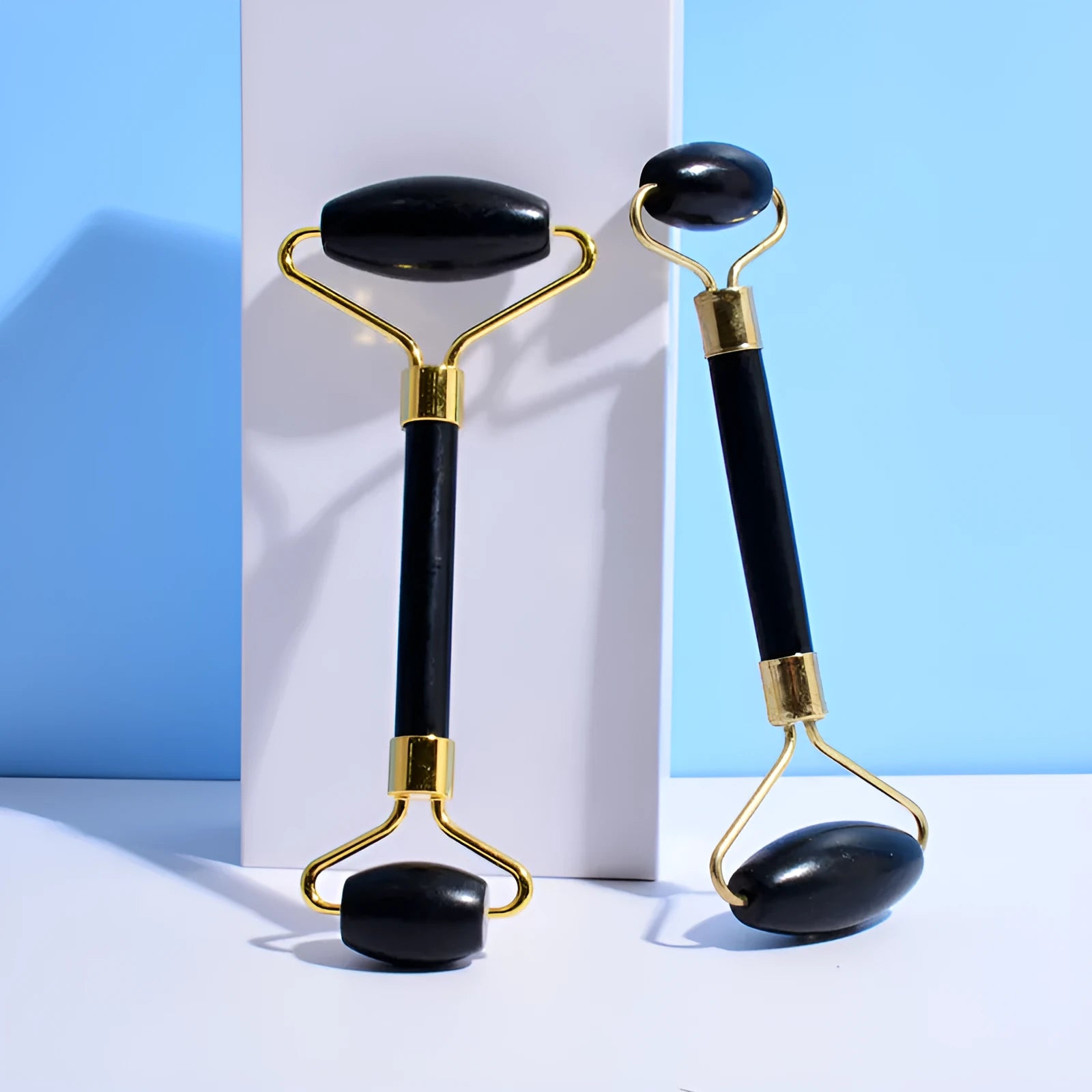 Black Bianstone beauty face care massage jade device bar for facial tension relief and Gua Sha