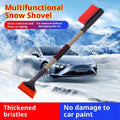Car alloy snow shovel windshield scraper with double-headed design, telescopic or straight handle, Metal Multifunctional colour