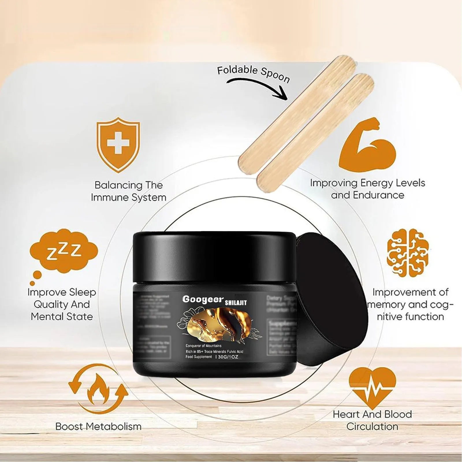 30g jar of body care supplement cream for universal skin type application