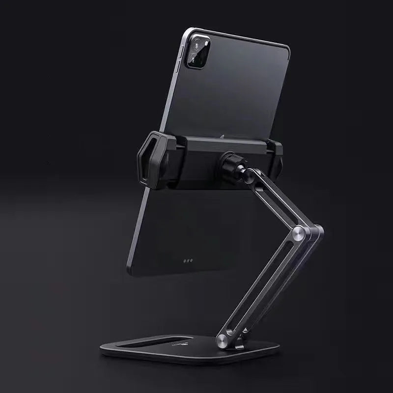Grey multi-functional folding lift phone tablet holder with magnetic suction clip, 45x30cm PVC