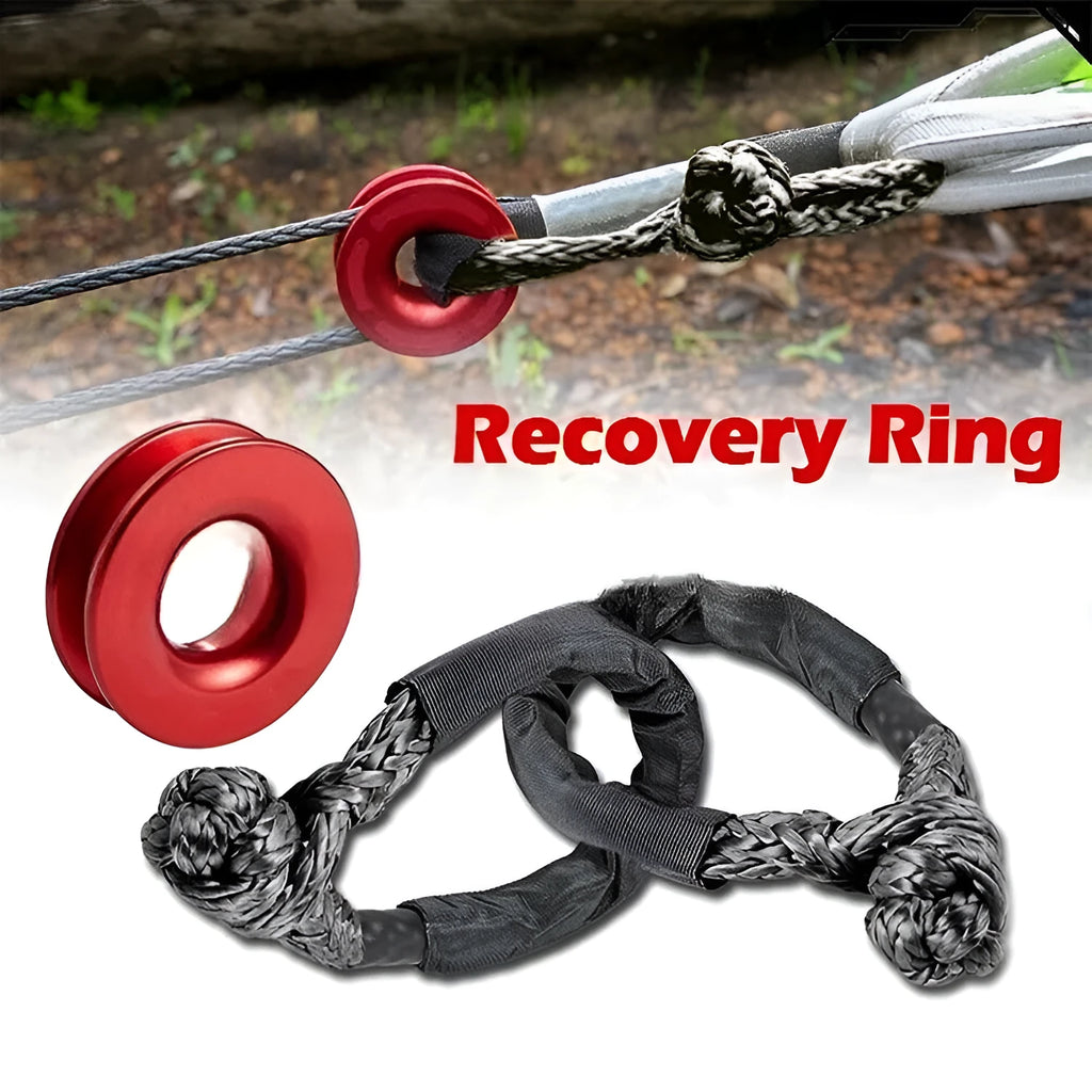 Polymer soft shackle trailer rope in various colours with 12mm diameter and 17-tonne load capacity
