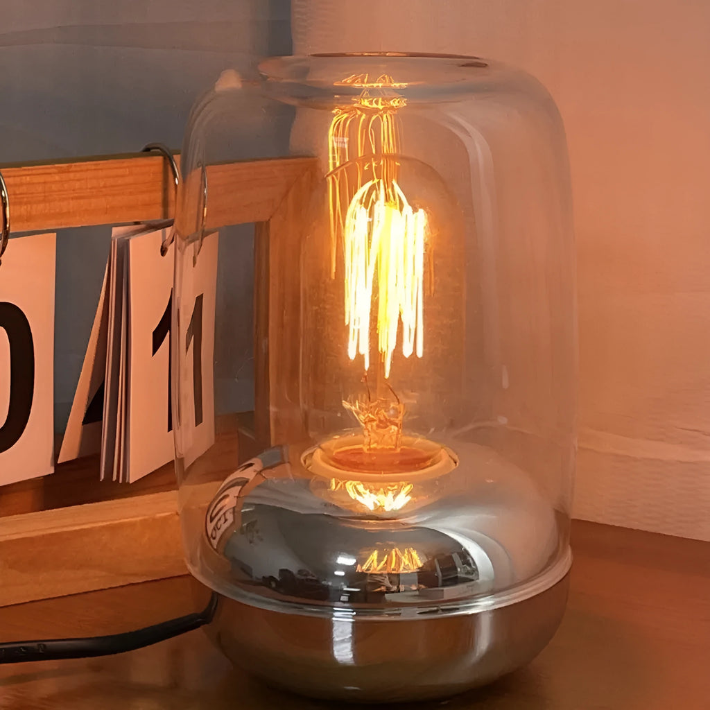 Geometric electric aromatherapy essential oil lamp with modern design for bedside lighting