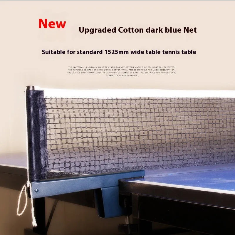 Universal table tennis post and frame set with large clip for indoor open grid tables.
