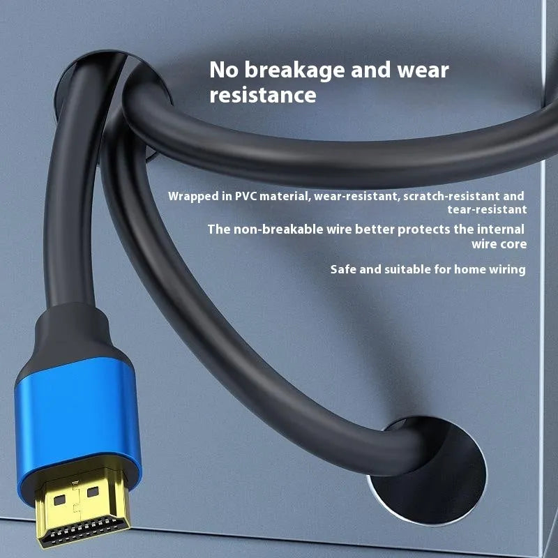 HDMI cable with gold-plated aluminium alloy connectors for computer monitor connection