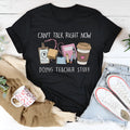 Black loose-fit cotton summer T-shirt with short sleeves and round neck